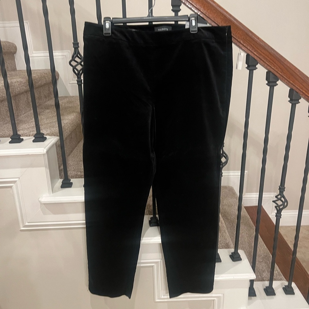 NWT Talbots Black Velour Women’s Pants-Size 16